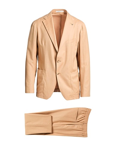 TAGLIATORE Suits Sand 93% Virgin Wool, 7% Silk