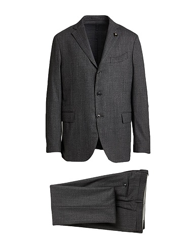 LARDINI Suits Lead 98% Wool, 2% Elastane