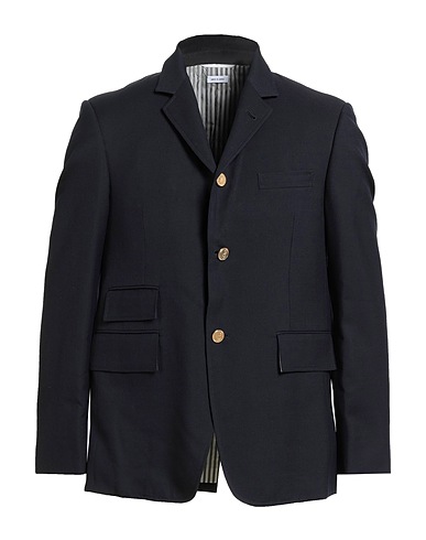 THOM BROWNE Blazer BLU NAVY 100% Lana