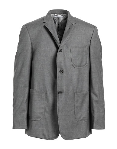 THOM BROWNE Blazer Grey 100% Wool