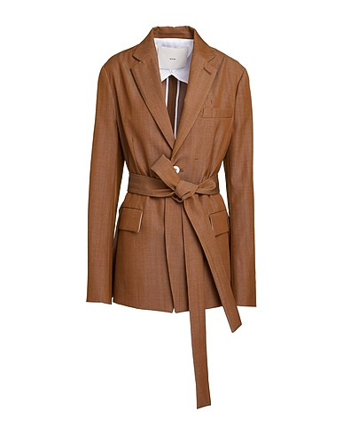 SETCHU Blazer MARRONE 100% Lana Vergine