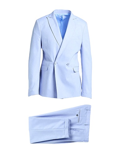 WHY NOT BRAND Suits Light blue 65% Polyester, 20% Viscose, 15% Cotton