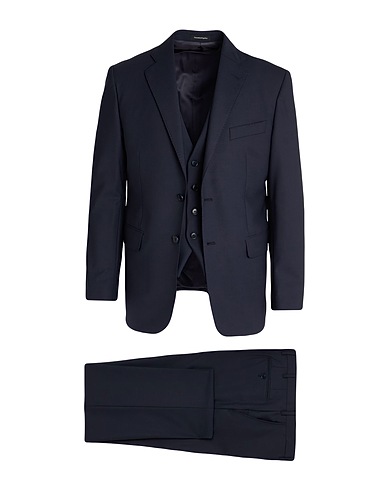 DALTON & FORSYTHE Suits Midnight blue 53% Polyester, 43% Wool, 4% Elastane