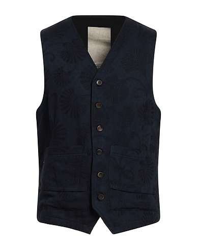 MESSAGERIE Waistcoat PATRIZIO PISCAGLIA Midnight blue 75% Cotton, 25% Linen