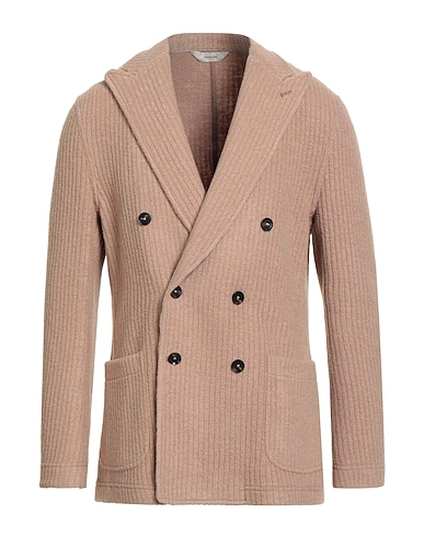 PAOLONI Blazer Camel 95% Virgin Wool, 5% Polyamide