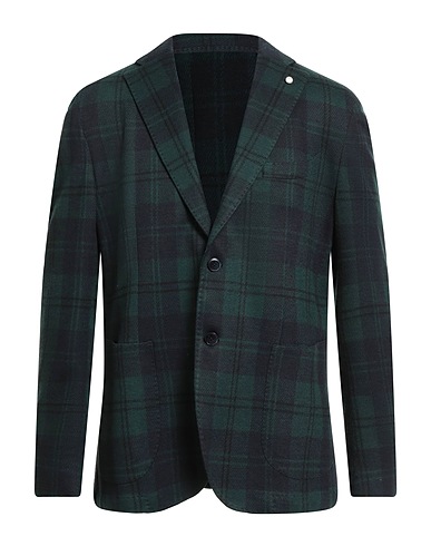 LUIGI BIANCHI Mantova Blazer Dark green 50% Wool, 50% Acrylic