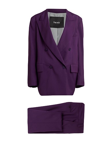 HEVÒ Suit Plum 54% Virgin Wool, 45% Polyester, 1% Elastic fibres