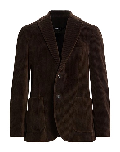CIRCOLO 1901 Blazer Dark brown 80% Cotton, 20% Polyester
