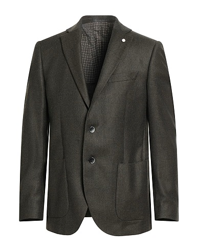 LUIGI BIANCHI Mantova Blazer Khaki 100% Wool