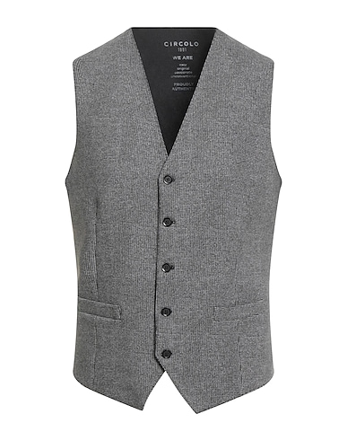 CIRCOLO 1901 Waistcoat Charcoal 95% Cotton, 5% Elastane