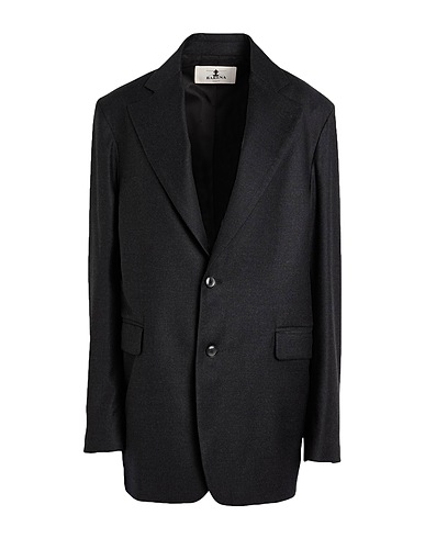 BARENA Blazer Charcoal 99% Wool, 1% Elastane, Viscose, Acetate, Polyester