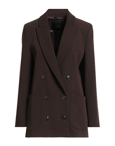 SEVENTY VENEZIA Blazer Chocolate brown 76% Polyester, 18% Viscose, 6% Elastane