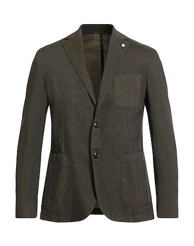 L.B.M. 1911 Blazer Military green 62% Linen, 38% Polyamide