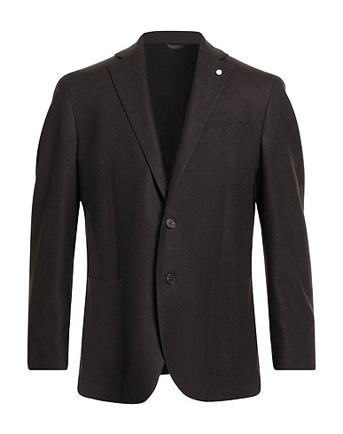 LUIGI BIANCHI Mantova Blazer Chocolate brown 60% Wool, 40% Polyester