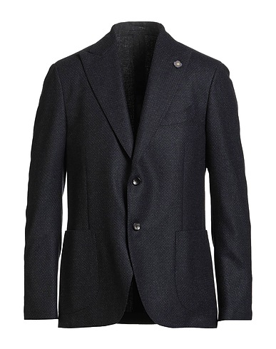 LARDINI Blazer Midnight blue 100% Wool