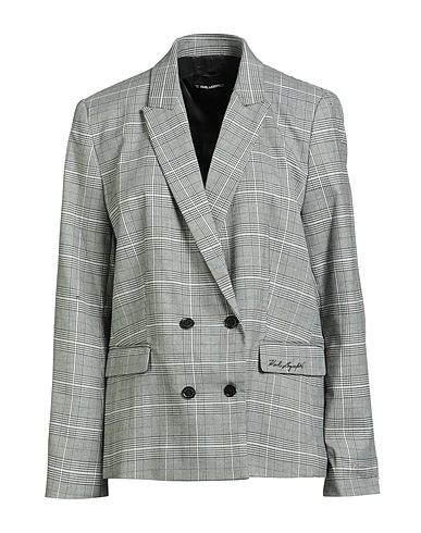 KARL LAGERFELD Blazer Light grey 98% Polyester, 2% Elastane