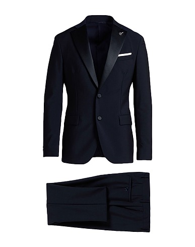 PAOLONI Suits Midnight blue 84% Wool, 16% Mohair wool