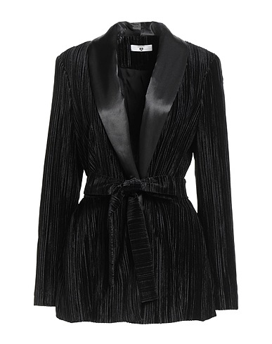 TWINSET Blazer U&B Black 95% Polyester, 5% Elastane