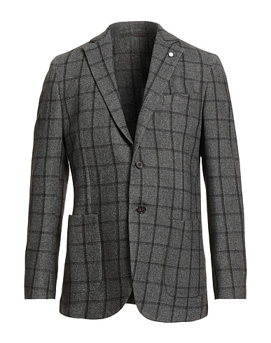 LUIGI BIANCHI Mantova Blazer Grey 55% Wool, 45% Cupro
