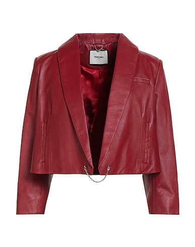 MAX & MOI Blazer Burgundy 100% Lambskin