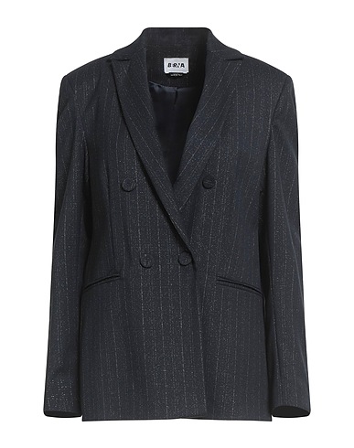 BERNA Blazer Midnight blue 61% Polyester, 32% Viscose, 3% Lurex®, 2% Polyamide, 2% Elastane