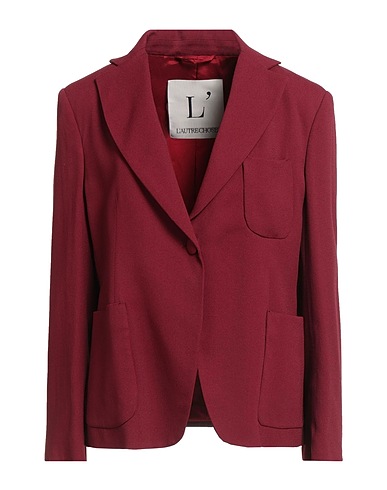 L' AUTRE CHOSE Blazer BORDEAUX 81% Acetate, 19% Viscose