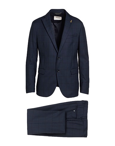 PAOLONI スーツ ミッドナイトブルー バージンウール 100%