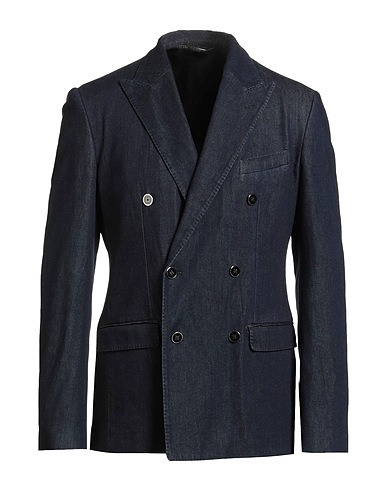 DOLCE&GABBANA Blazer Blue 43% Lyocell, 28% Cotton, 22% Modal, 5% Silk, 2% Elastane
