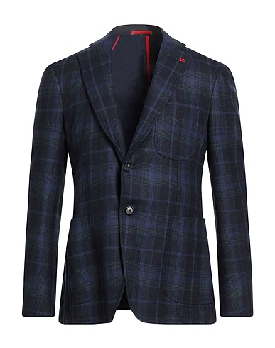 ISAIA Blazer Navy blue 90% Wool, 10% Cashmere