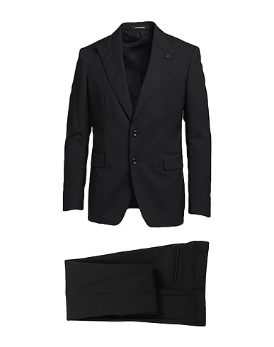 TAGLIATORE Suits Black 97% Virgin Wool, 3% Elastane