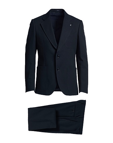 LARDINI Suits Midnight blue 70% Cotton, 27% Wool, 2% Nylon, 1% Elastane
