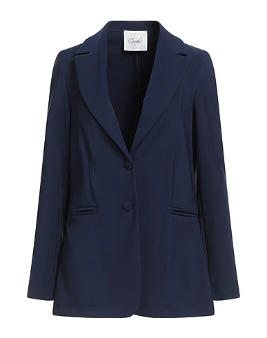 CROCHÈ Veste Bleu marine 90% Polyester, 10% Élasthanne