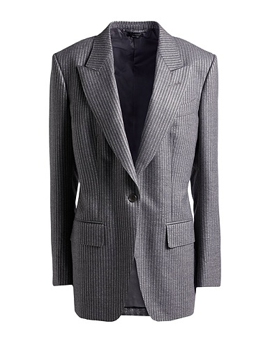 TOM FORD Blazer Grey 91% Wool, 9% Metallic fiber