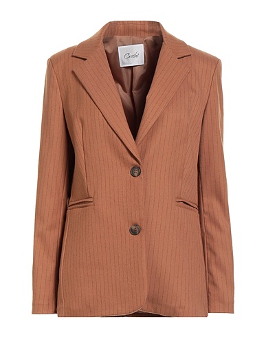 CROCHÈ Blazer Camel 65% Polyester, 32% Viscose, 3% Elastane