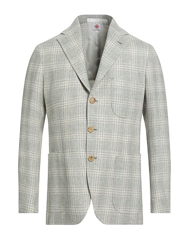 LUIGI BORRELLI NAPOLI Blazer Grigio chiaro 93% Lana Vergine, 7% Cachemire