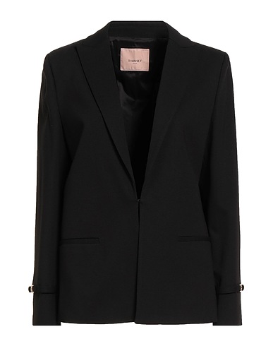 TWINSET Blazer Black 68% Viscose, 27% Polyamide, 5% Elastane