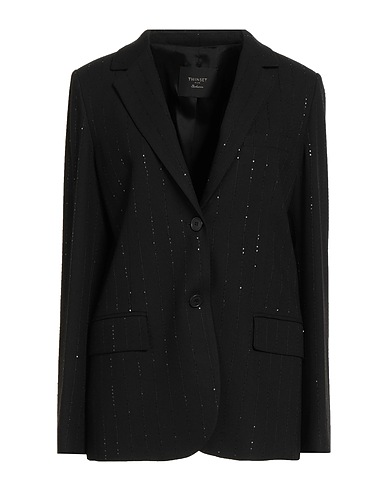 TWINSET Jackett Schwarz 81% Viskose, 15% Wolle, 2% Polyamid, 2% Polyester