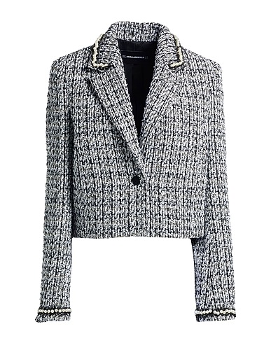 KARL LAGERFELD Blazer Black 54% Cotton, 19% Acrylic, 17% Synthetic fibers, 6% Metal, 4% Other Fibres