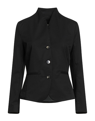 ALESSIA SANTI Blazer Black 66% Cotton, 31% Polyamide, 3% Elastane