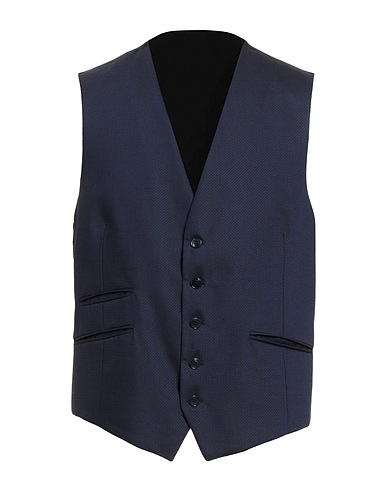 MANUEL RITZ Suit vest Navy 100% Virgin Wool