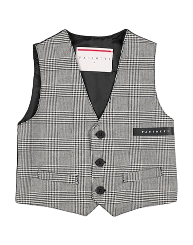 PACIOTTI Gilet de costume Noir 63% Polyester, 34% Viscose, 3% Élasthanne