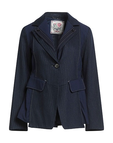 HIGH Blazer USE Navy blue 40% Cotton, 25% Polyester, 20% Wool, 10% Acrylic, 5% Other Fibres