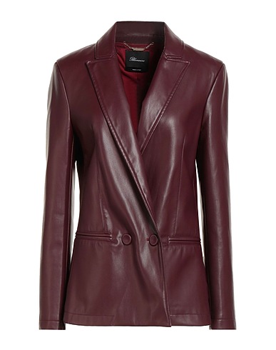 BLUMARINE Blazer Burgundy 50% Polyester, 50% Polyurethane