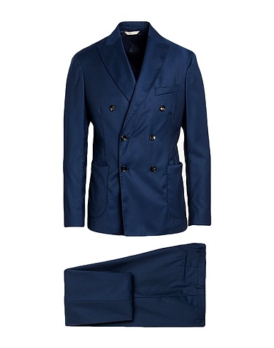 SIMBOLS Suits Navy blue 100% Super 100s Wool