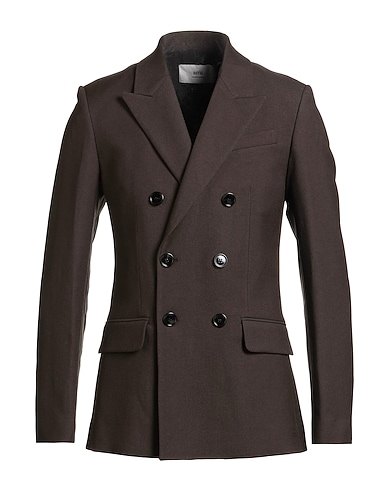 AMI ALEXANDRE MATTIUSSI Blazer Dark brown 100% Virgin Wool