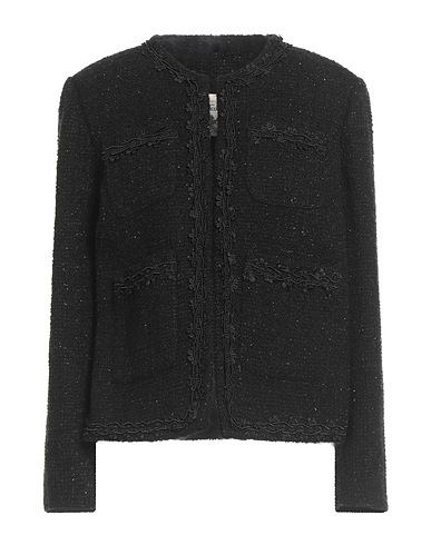 SEMICOUTURE Jacket Black 41% Wool, 28% Polyester, 19% Acrylic, 12% Polyamide