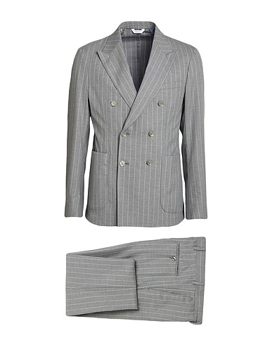 MARTIN ZELO Suits Grey 65% Wool, 33% Viscose, 2% Elastane