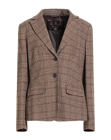 BARBOUR Blazer Brown 75% Wool, 20% Polyamide, 5% Cashmere