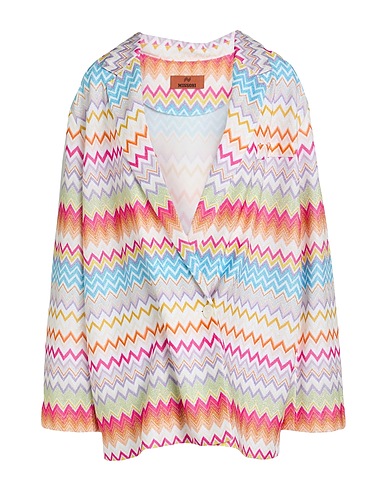 MISSONI Blazer White 86% Viscose, 14% Metallic fiber