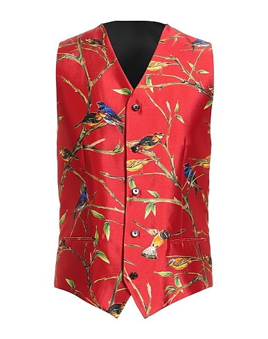DOLCE&GABBANA Suit vest Red 100% Silk